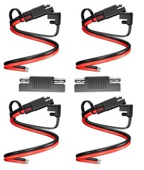 BERLAT SAE Extension Cable 4-Pack 14AWG 30cm for Solar Battery