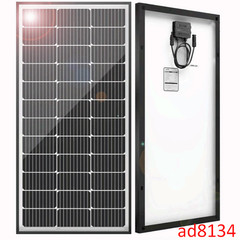 100W 12V Solar Panel, 10BB Monocrystalline, 23% Efficiency for RV & Home