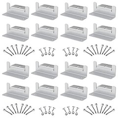 SUNMAK 16 Units per Set Solar Panel Mounting Z Brackets, Solar Panel Mounting Br