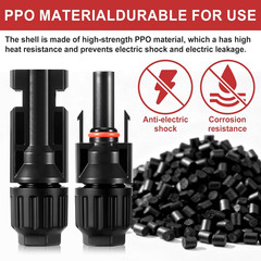 32 PCS Solar Panel Connectors MC4, 16 Pairs Male/Female + 2 Wrenches IP67 Waterp