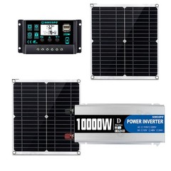 10000W High-Power Solar System Kit | 12V Input to 110V/220V Output | 2pcs Solar