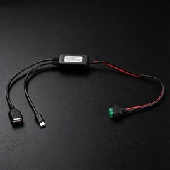 USB Type C Power Converter Cable 12V 24V To 5V Step Down 2Pin Solderless