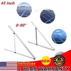 45 inch Adjustable Solar Panel Brackets Mounting Rack 0-90° for Boat/RV/Roof
