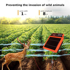 LFGS25 Solar Electric Fence Charger, 25 Miles Solar Charger,0.5J Portable Powere