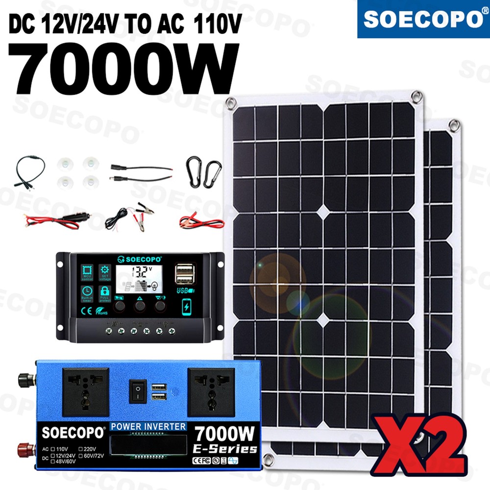 7000W Sine Wave Inverter Solar Kit | Complete Inverter 12V24V-110V/220V