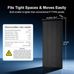 Solar Panels N-Type 16BB 200W Solar Panel, 200 Watt Solar Panel 18V A+ Monocryst