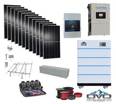 6KW Complete Offgrid Solar Kit – 15K Sol-Ark Inverter + 20.48KW OMO Stack Lithiu