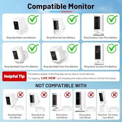 7W Solar Panel & 2-in-1 Wall Mount for Ring Cam – Adjustable, Weatherproof Charg