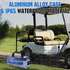 36V 50AH Lithium Golf Carts Lifepo4 Battery with 36V 25A Charger Bluetooth RVs