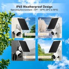 Solar Panel for Simplisafe Outdoor Camera, 4W 5V Solar Charger for Simplisafe