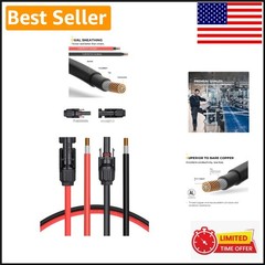 Heavy-Duty 10AWG Solar Extension Cable – 20FT with Waterproof Connectors