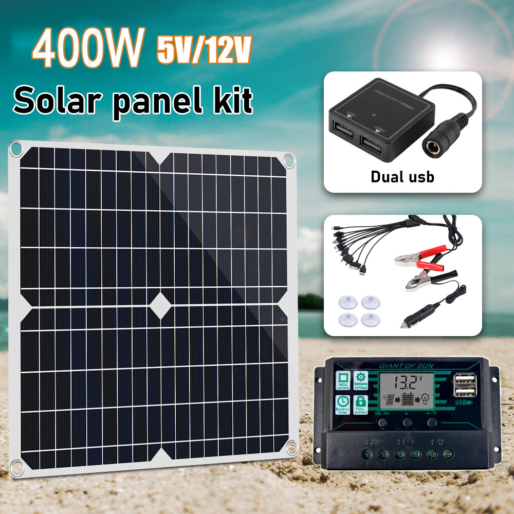 400 Watts Solar Panel Kit 100A 12V Battery Charger with Controller Caravan Boat