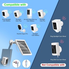 Solar Panel for Ring Camera, Chargers for Ring Spotlight Cam Plus/Pro/Battery…