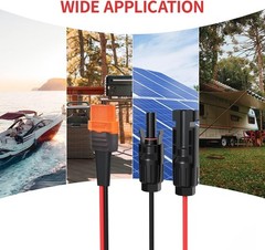 Versatile 10FT 12AWG Solar Cable with XT60i Connector – Ideal for Power Stations
