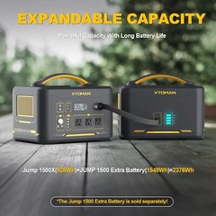 VTOMAN Jump 1500X Portable Power Station 1500W (3000W Peak) 828Wh LiFePO4 (LFP)