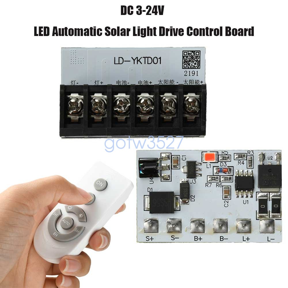 DC3-24V LED Automatic Solar Light Driver Control Board Solar Charging Controller