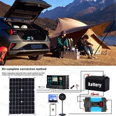 6000W Solar System DC12V to 110V/220V Off-Grid Inverter System 100A ControllerXz