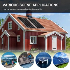 4Pcs 200 Watt Solar Pane Thin Film Monocrystalline Waterproof Home RV Marine