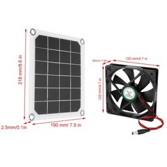 10W Solar Powered Fan Kit Solar Panel Waterproof DC Exhaust Fan For Chicken Coop