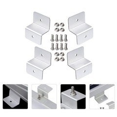 4Pcs Durable Silver Solar Panel Mounting Rack Brackets for Home and Boat
