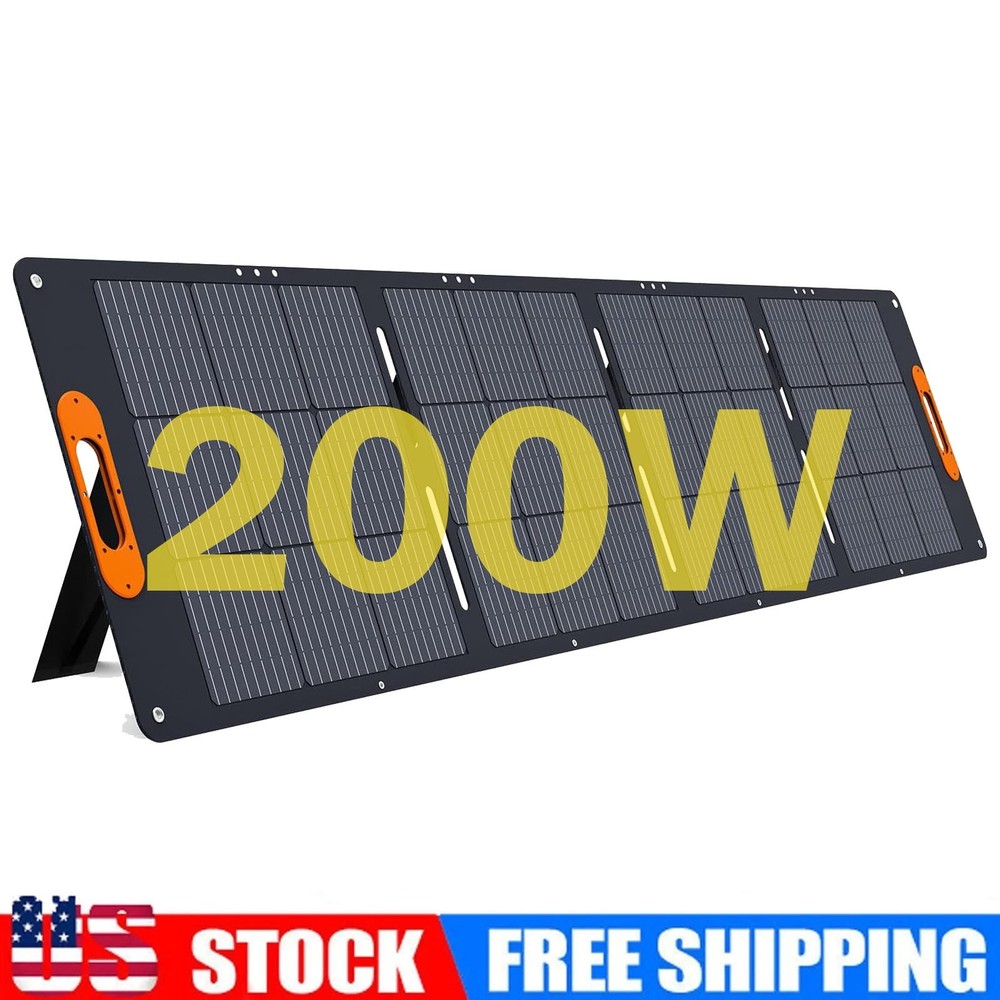 ALLWEI 200W Portable Solar Panel 18V 3-in-1 Mono PV Home Off-Grid Battery