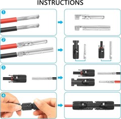 SinLoon 10 Sets Solar Connectors IP67 Waterproof Solar Panel Connectors 1000V 30