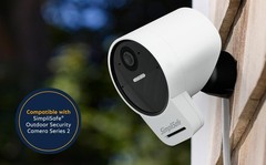 SimpliSafe Solar Panel for Outdoor Security Wireless Camera Power Cable White