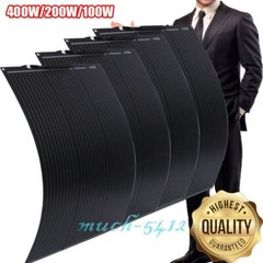 400W 200W 100W 18V Solar Panel Power Mono 18BB Roof RV Boat Off-Grid Battery