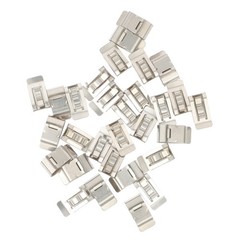 30Pcs Stainless Steel Solar Cable Clips Wire Clamps for Module Management Silver