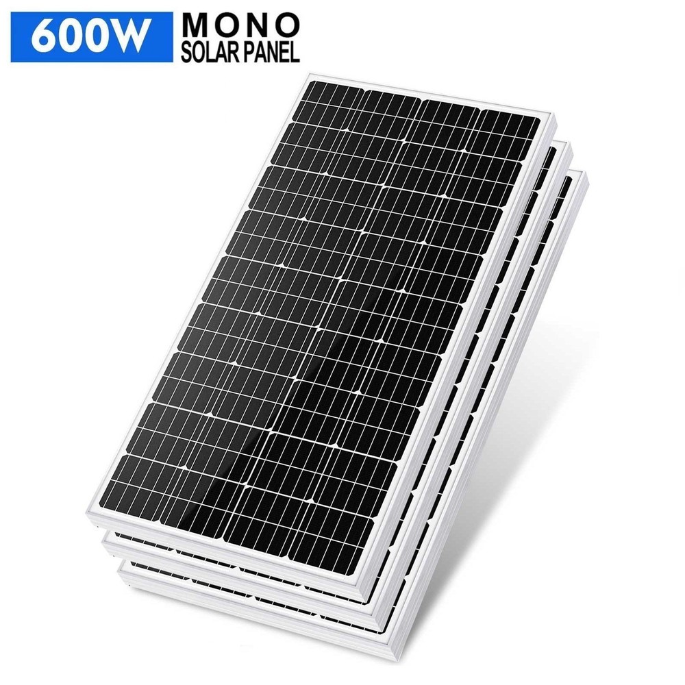 PFCTART 3Pcs 200 Watt Rigid Monocrystalline Solar Panel 12 Volt Home RV Marine