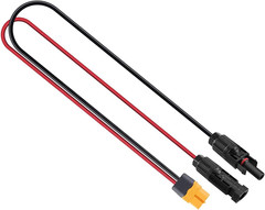 Solar to XT60 Charge Extension Cable 25FT 12AWG XT60 Adapter to Solar Panel Conn