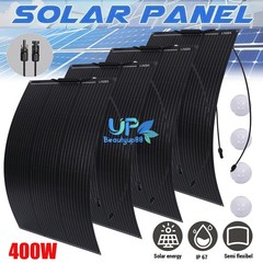 400W Portable Flexible Solar Panel IP68 for RV Camping Home Off-Grid Rooftop