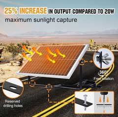 ECO-WORTHY Solar Kit 25W 12V Solar Battery Charger Trickle Maintainer, 25W Solar