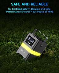Portable Power Station, Rated 300W Peak 600W（True Power）, 257Wh with 120V AC, 10