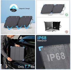 Waterproof 110W Bifacial Solar Charger – Perfect for Camping Adventures