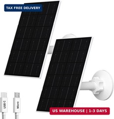 USB Solar Panel for Security Camera, 4W Solar Charger for Rechargeable Bat
