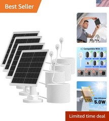 High-Efficiency Solar Panel Charger with 13.1ft Cable for Arlo Security Cameras