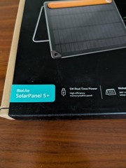 BioLite SolarPanel 5+ Portable Solar Charger USB Power Bank for Camping Outdoors