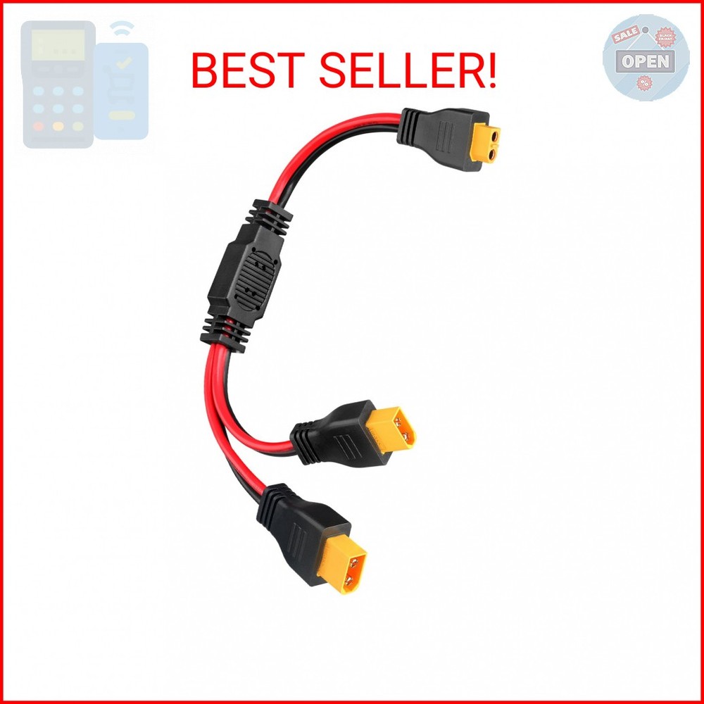 PAEKQ XT60 Y Splitter Cable 12AWG 1 Female to 2 Male Parallel Adapter,1FT