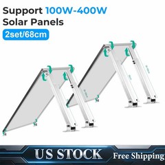 2 Pack 36-68cm Solar Panel Tilt Mount Brackets Adjustable for Roof RV Ground