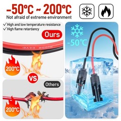 6ft Solar to XT60i Extension Cable Heavy Duty Adapter Cable Connector XT60i Wire