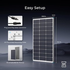 12V 100W Solar Panel – High Conversion Efficiency