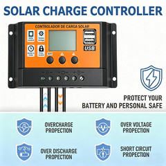 20 Watts Solar Panel Kit 100A 18V Battery Charger w/ Controller Caravan Boat RV