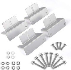 4 Pack Z Brackets for Solar Installation | Lightweight Aluminum & Steel Design