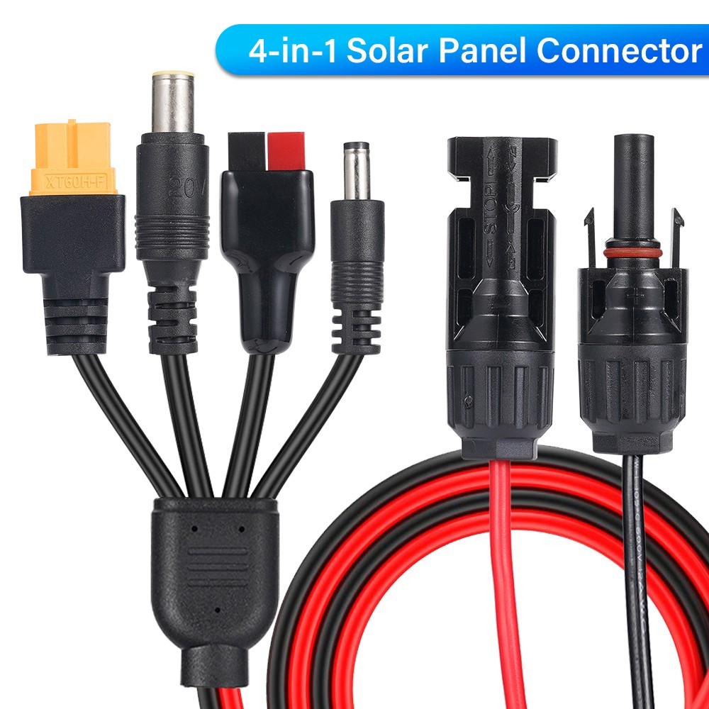 3ft/1m Solar Panel Extension Cable XT60 DC5521 DC7909 Connector Solar Panel Wire