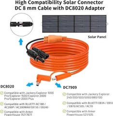 Solar Connector to DC 8mm Adapter Cable 12AWG + 14AWG Tinned Copper Wire 10FT