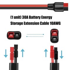 50A 600V Solars Battery Extension Wire for Power Stations Solars Generators