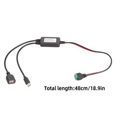 USB Type C Power Converter Cable 12V 24V To 5V Step Down 2Pin Solderless