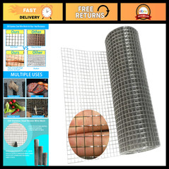 Sturdy Stainless Steel Mesh Roll 8in x 10ft, 1/4″ Wire Cloth for DIY, Chicken Co