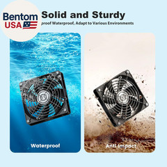 5.5″ Solar Chicken Coop Fan 2 Kit, 20W Solar Powered Greenhouse Fan Outdoor Wate